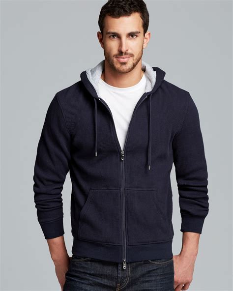 navy michael kors solid nylon hoody|Michael Kors Hoodies for Men .